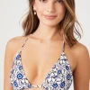 Evil Eye Triangle Halter Bikini Top