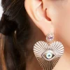 Eye Heart Drop Earrings