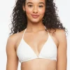 Eyelet Triangle Halter Bikini Top