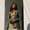 Faux Croc Backless Mini Dress