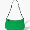 Faux Croc Baguette Bag
