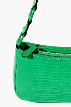 Faux Croc Baguette Bag