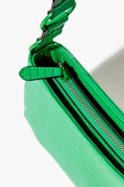 Faux Croc Baguette Bag