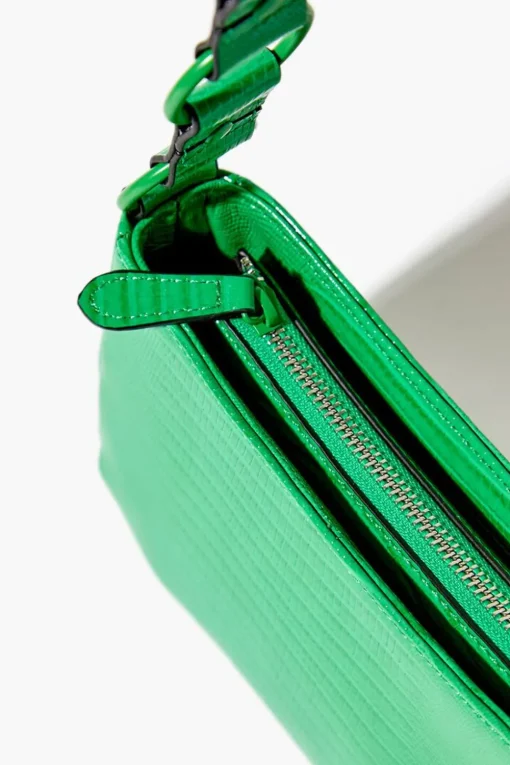 Faux Croc Baguette Bag