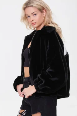 Faux Fur Angel Graphic Jacket
