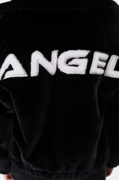 Faux Fur Angel Graphic Jacket