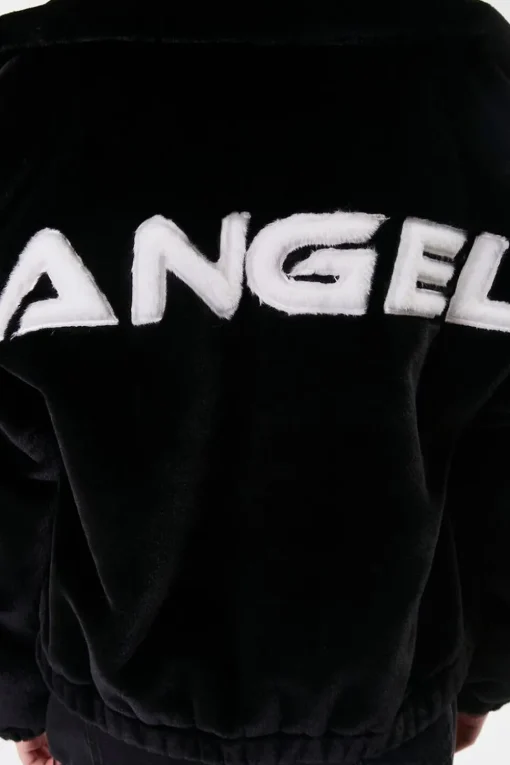 Faux Fur Angel Graphic Jacket