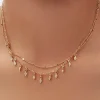 Faux Gem Charm Chain Necklace