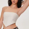 Faux Leather Cropped Cami