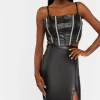 Faux Leather High-Rise Pencil Skirt