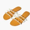 Faux Pearl Strappy Sandals