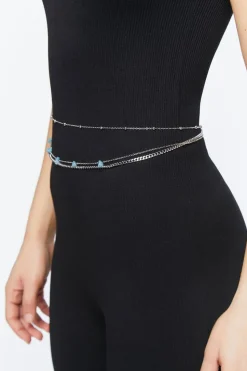 Faux Stone Layered Belly Chain