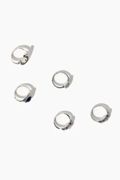 Faux Stone Ring Set