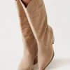 Faux Suede Cowboy Boots