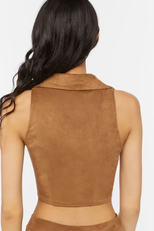 Faux Suede Crop Top