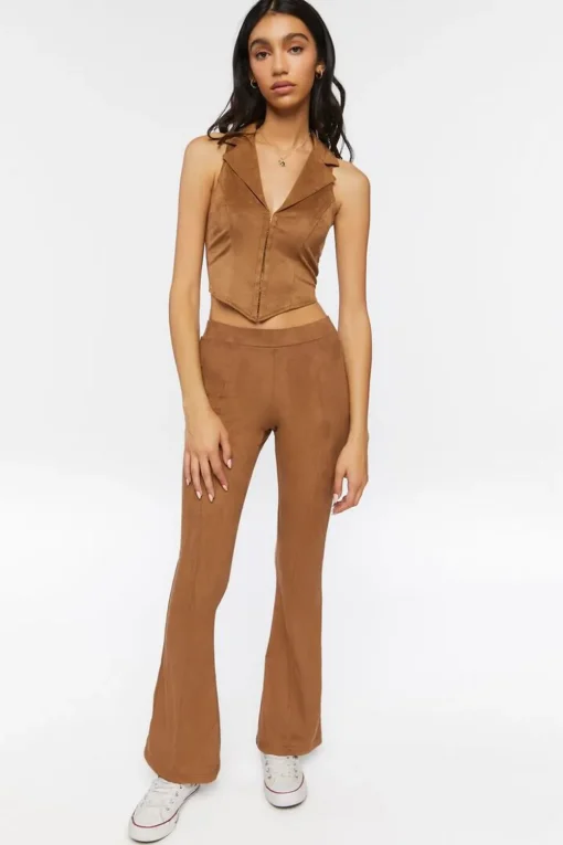 Faux Suede Crop Top