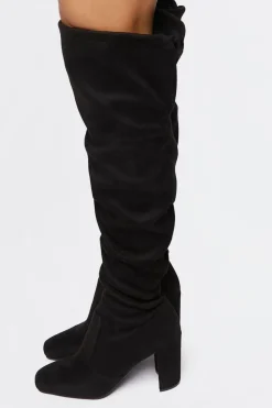 Faux Suede Over-The-Knee Boots