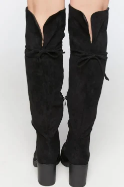 Faux Suede Over-The-Knee Boots
