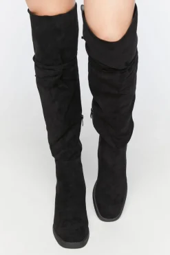 Faux Suede Over-The-Knee Boots