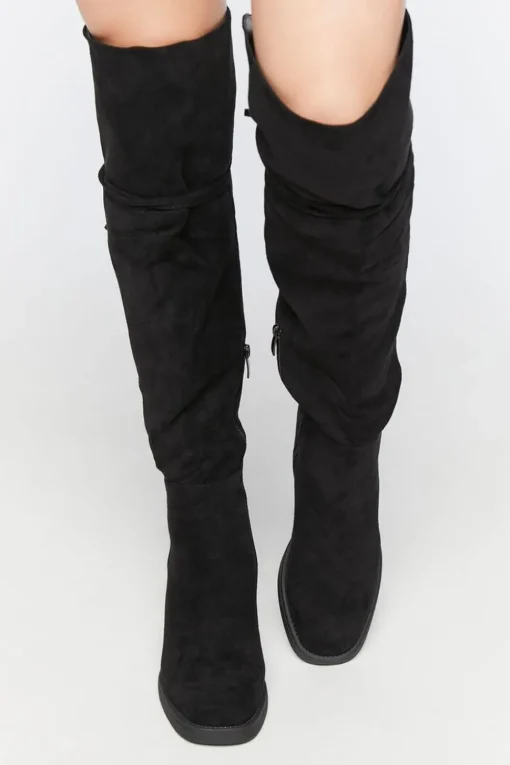 Faux Suede Over-The-Knee Boots
