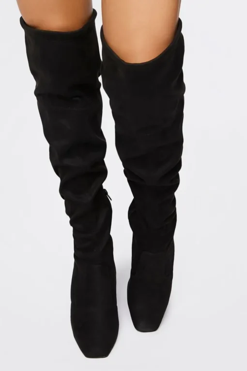 Faux Suede Over-The-Knee Boots