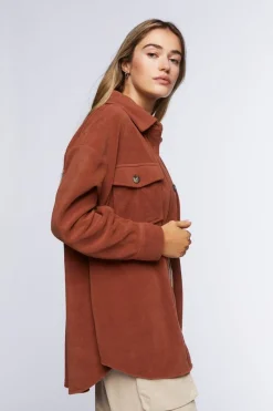 Fleece Button-Front Shacket