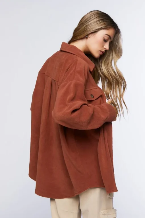 Fleece Button-Front Shacket