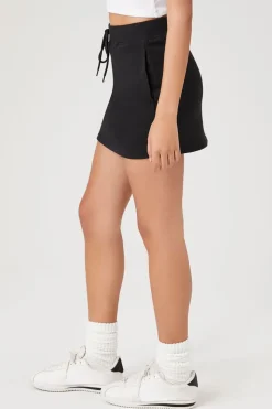 Fleece Drawstring Mini Skirt