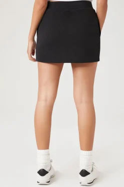 Fleece Drawstring Mini Skirt