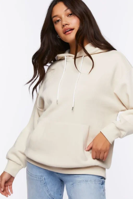 Fleece Drop-Sleeve Hoodie