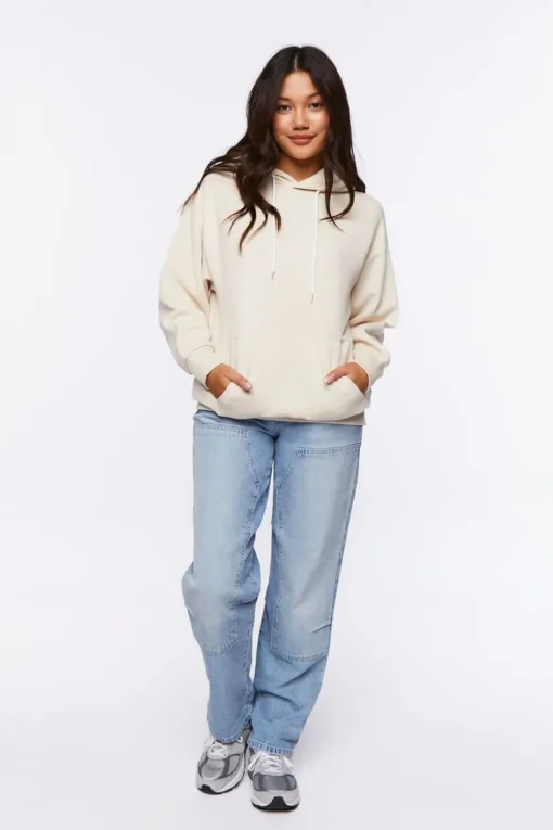 Fleece Drop-Sleeve Hoodie