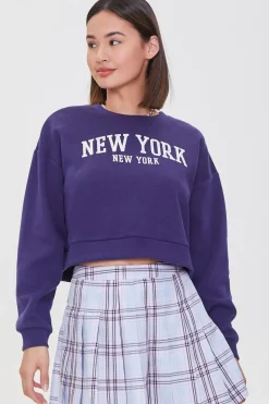 Fleece New York Graphic Pullover