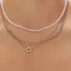 Floral Charm Layered Necklace Set