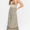 Floral Crochet Maxi Dress