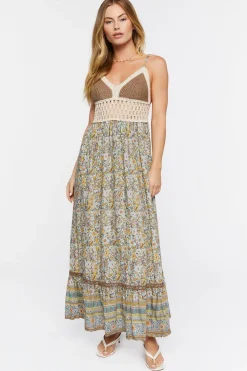 Floral Crochet Maxi Dress