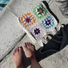 Floral Crochet Tote Bag