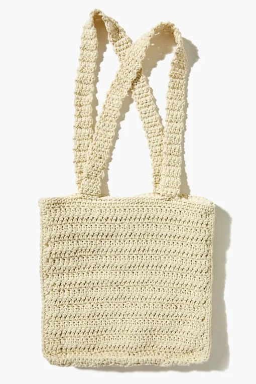 Floral Crochet Tote Bag