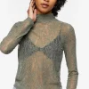 Floral Lace Mock Neck Top