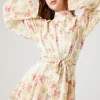 Floral Print Bell-Sleeve Romper