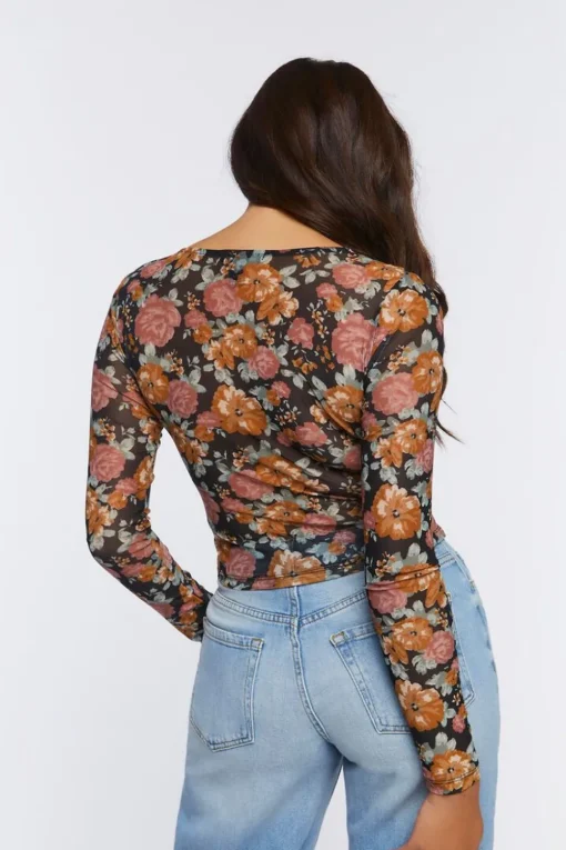 Floral Print Crop Top