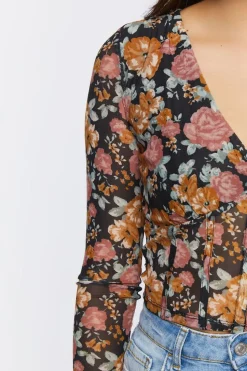 Floral Print Crop Top