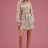 Floral Print Cutout Mini Dress