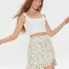 Floral Print Mini Skirt