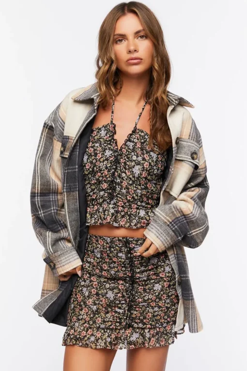Floral Print Mini Skirt