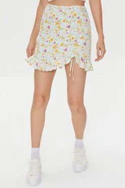 Floral Print Mini Skirt