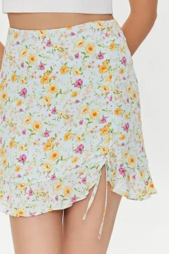 Floral Print Mini Skirt