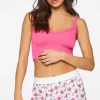 Floral Print Twill Pajama Shorts