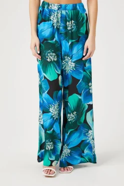 Floral Print Wide-Leg Pants