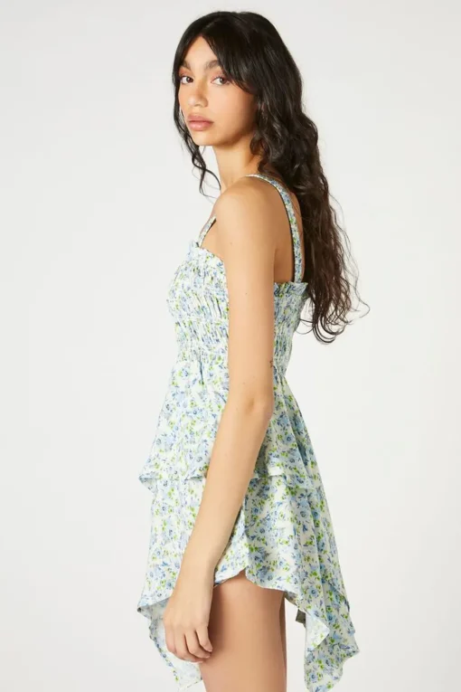 Floral Smocked Tiered Mini Dress