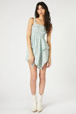 Floral Smocked Tiered Mini Dress